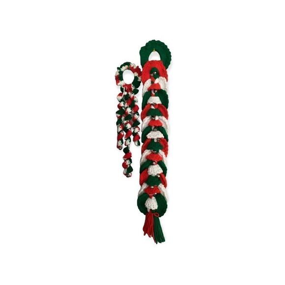 Vintage Crochet Christmas Door Hanger Set - Picture 1 of 6